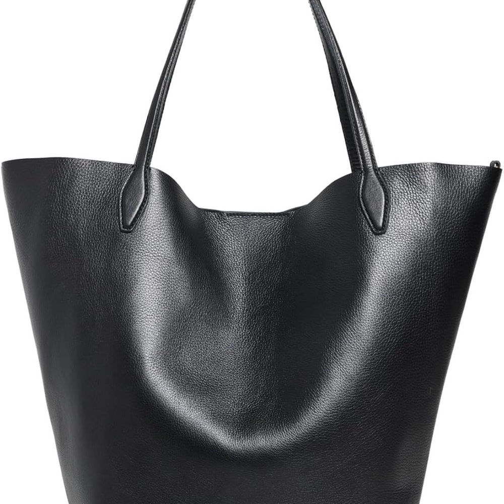Madewell Black Leather Tote